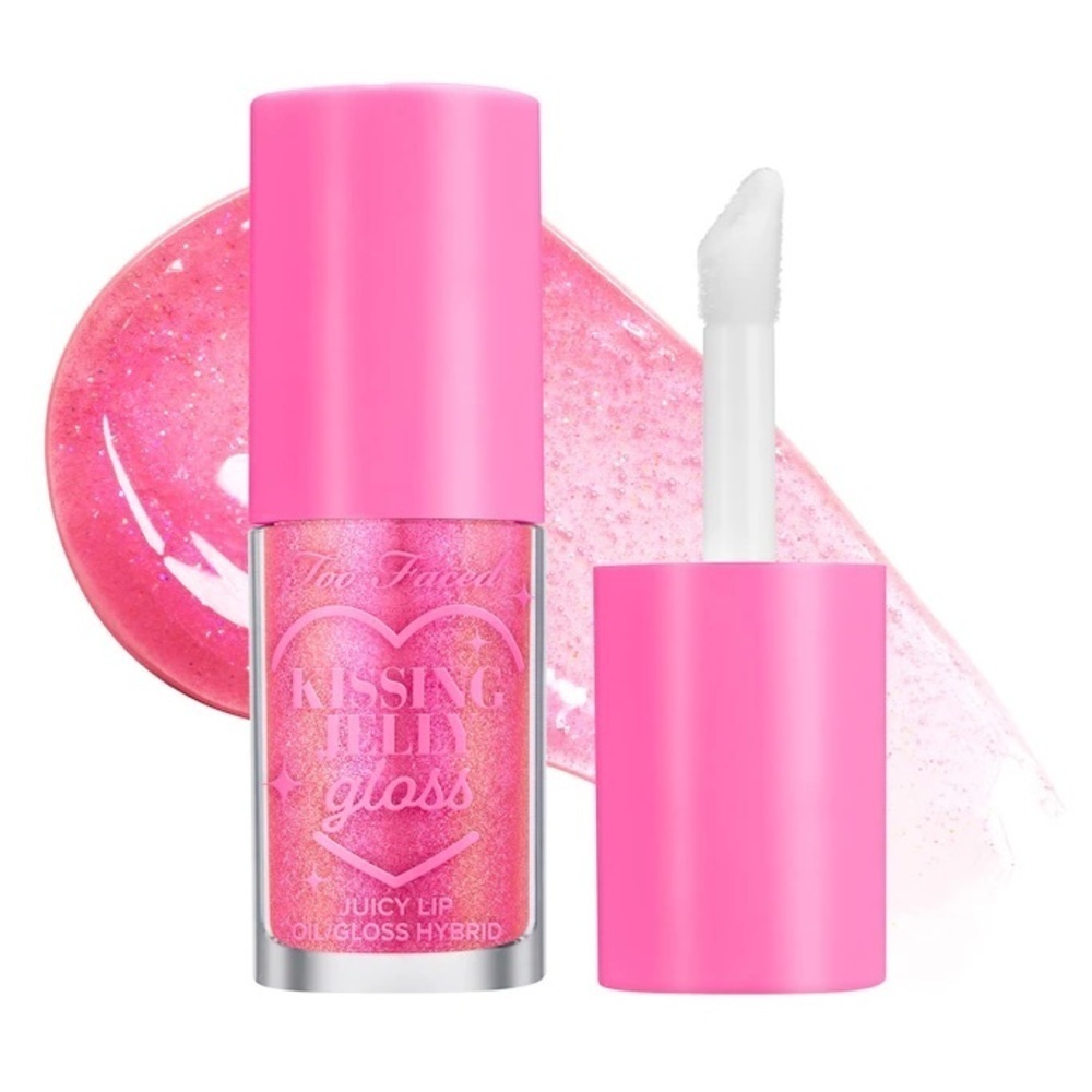 Too Faced BUBBLE GUM Kissing Jelly Gloss | NEW | Hydrating Lip Oil Gloss
